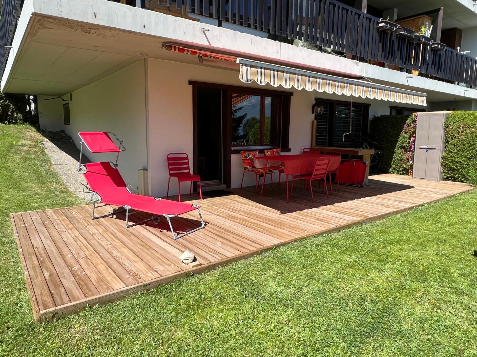 2,5 Pieces A Haute-nendaz, Grande Terrasse, Piscine, Sauna, Tennis * Nendaz